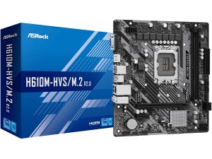 Asrock H610M-HVS/M.2 R2.0, Intel H610, 1700, Micro ATX, 2 DDR4, VGA, HDMI, PCIe4, 1x M.2