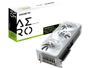 Gigabyte GeForce RTX 5070 Ti AERO OC 16G Graphics Card - 16GB GDDR7, 256bit, PCI-E 5.0, 2588 MHz Core Clock, 3 x DP 2.1a, 1 x HDMI 2.1b, NVIDIA DLSS 4, GV-N507TAERO OC-16GD