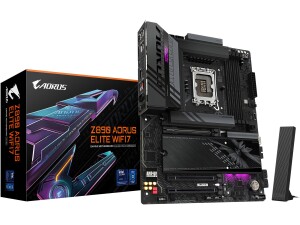 GIGABYTE Z890 AORUS ELITE WIFI7 Motherboard - Supports Intel Core Ultra (Series 2) CPUs, 16+1+2 phases VRM, up to 8800MHz DDR5 (OC), 1xPCIe 5.0 + 3xPCIe 4.0, Wi-Fi 7, 2.5GbE LAN, Thunderbolt 4