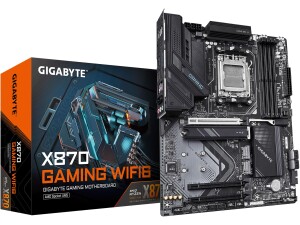 GIGABYTE X870 GAMING WIFI6 Motherboard - Supports AMD Ryzen 9000 CPUs, 8+2+2 phases VRM, up to 8000MHz DDR5 (OC), 1xPCIe 5.0, Wi-Fi 6, 2.5GbE LAN, USB 4