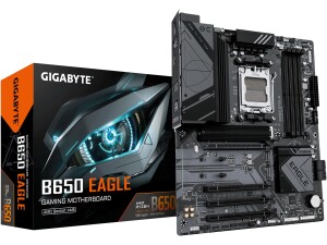 GIGABYTE B650 EAGLE Motherboard - Supports AMD Ryzen 9000 CPUs- 12+2+2 Phases Digital VRM- up to 7600MHz DDR5 (OC)- 1xPCIe 5.0 + 2xPCIe 4.0 M.2- GbE LAN- USB 3.2 Gen2