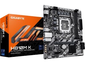 GIGABYTE H810M K Motherboard - Intel Core Ultra (Series 2) CPUs, 3+1+2 Phases VRM, up to 6400MHz DDR5, 1xPCIe 4.0 M.2, 1GbE LAN, USB 3.2 Gen 1