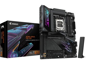 GIGABYTE X870E AORUS PRO X3D Motherboard - Supports AMD Ryzen 9000 CPUs, 18+2+2 Phases Digital VRM, up to 9000Hz DDR5 (OC), 2xPCIe 5.0 + 2xPCIe 4.0, Wi-Fi 7, 5GbE LAN, USB 4