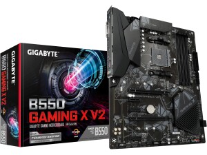 Gigabyte B550 Gaming X V2 Motherboard - Supports AMD Ryzen 5000 Series AM4 CPUs, 10+3 Phases Digital Twin Power Design, up to 4733MHz DDR4 (OC), 2xPCIe 3.0 M.2, GbE LAN, USB 3.2 Gen1