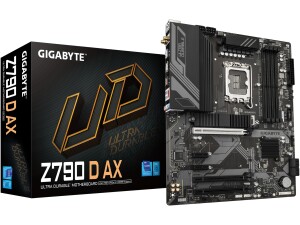 Gigabyte Z790 D AX Motherboard - Supports Intel Core 14th Gen CPUs, 12+1+1 Phases Digital VRM, up to 7600MHz DDR5 (OC), 3xPCIe 4.0 M.2, Wi-Fi 6E, 2.5GbE LAN, USB 3.2 Gen 2