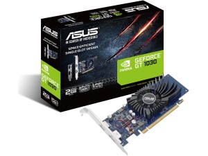 ASUS GeForce GT 1030 2GB GDDR5 low profile graphics card for HTPC build (with I/O port brackets)