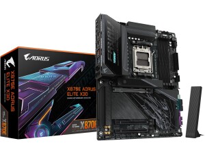 GIGABYTE X870E AORUS ELITE X3D Motherboard - Supports AMD Ryzen 9000 CPUs, 16+2+2 Phases Digital VRM, up to 9000Hz DDR5 (OC), 2xPCIe 5.0 + 2xPCIe 4.0, Wi-Fi 7, 5GbE LAN, USB 4