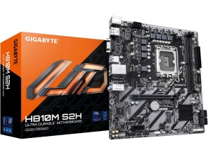 GIGABYTE H810M S2H Motherboard - Intel Core Ultra (Series 2) CPUs, 4+1+2 Phases VRM, up to 6400MHz DDR5, 1xPCIe 4.0 M.2, 1GbE LAN, USB 3.2 Gen 1