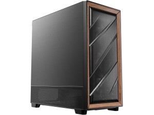 Antec Flux SE Full Tower E-ATX PC Case with Solid Side Panel - Black/Wood
