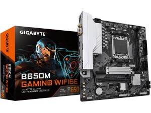 GIGABYTE B650M GAMING WIFI6E Motherboard - AMD Ryzen 9000 Series CPUs, 5+2+2 Phases VRM, up to 6400MHz DDR5 (OC), 1xPCIe 4.0 M.2, 2.5 GbE LAN, WIFI 6E, USB 3.2 Gen 1