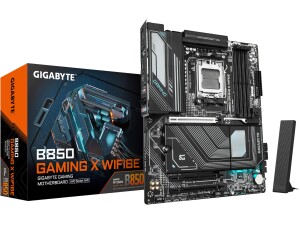 Gigabyte B850 GAMING X WIFI6E Motherboard - AMD Ryzen 9000 Series CPUs, 12+2+2 Phases Digital VRM, up to 8200MHz DDR5 (OC), 1xPCIe 5.0 + 2xPCIe 4.0 M.2, 2.5LAN, WIFI 6E, USB 3.2 Gen 2x2
