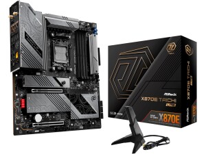 ASRock X870E TAICHI LITE AMD AM5 Socket Motherboard, E-ATX, 4x DDR5 Slots, 4x M.2 Sockets, Fitted I/O Shield, 5GbE LAN, Wi-Fi 7, 1x HDMI Port / 2x USB-C (USB4)