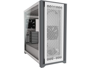 Corsair 5000D Airflow Tempered Glass Mid-Tower ATX Case (High-Airflow Front Panel, Corsair RapidRoute Cable Management System, Two Included 120mm Fans, Motherboard Tray with Fan Mounts) White