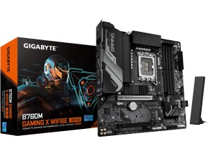 GIGABYTE B760M GAMING X WIFI6E GEN5 Motherboard - Supports 14th Gen. Intel Core CPUs, 8+1+1 phases VRM, up to 5600MHz DDR5, 2xPCIe 4.0 M.2, Wi-Fi 6E, 2.5 GbE LAN, USB 3.2 Gen 1