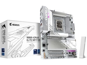 GIGABYTE B860 AORUS ELITE WIFI7 ICE Motherboard - Intel Core Ultra Series CPUs, 14+1+2+1 Phases VRM, up to 9200MHz DDR5, 1xPCIe 5.0 + 2xPCIe 4.0 M.2, 2.5GbE LAN, WIFI 7, USB 4