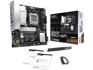 ASRock B850M ROCK WIFI Amd Am5 Socket Motherboard Micro-Atx 2X Ddr5 Slots 2X M.2