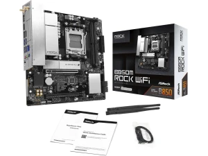 ASRock B850M ROCK WIFI Amd Am5 Socket Motherboard Micro-Atx 2X Ddr5 Slots 2X M.2