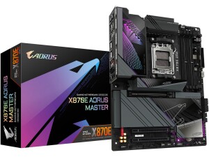 GIGABYTE X870E AORUS MASTER Motherboard - Supports AMD Ryzen 9000 CPUs, 16+2+2 Phases Digital VRM, up to 8600MHz DDR5 (OC), 3xPCIe 5.0, Wi-Fi 7, 5GbE LAN, USB 4
