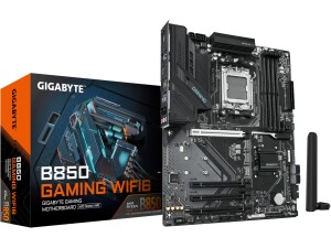 Gigabyte B850 GAMING WIFI6 Motherboard - AMD Ryzen 9000 Series CPUs, 6+2+2 Phasen Digital VRM, up to 8200MHz DDR5 (OC), 1xPCIe 5.0 + 2xPCIe 4.0 M.2, GbE LAN, WIFI 6, USB 3.2 Gen 2