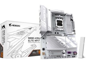 GIGABYTE B850 AORUS ELITE WIFI7 ICE Motherboard - AMD Ryzen 9000 Series CPUs, 14+2+2 Phases Digital VRM, up to 8200MHz DDR5 (OC), 1xPCIe 5.0 + 2xPCIe 4.0 M.2, 2.5 LAN, WIFI 7, USB 3.2 Gen 2x2