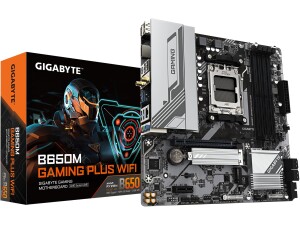 GIGABYTE B650M GAMING PLUS WIFI Motherboard - AMD Ryzen 9000 CPUs, 5+2+2 Phases VRM, up to 8000MHz DDR5, 2xPCIe 4.0 M.2, 2.5GbE LAN, WIFI 6E, USB 3.2 Gen 1