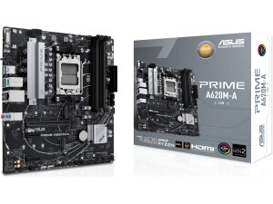 Asus PRIME A620M-A-CSM - Corporate Stable Model, AMD A620, AM5, Micro ATX, 4 DDR5, VGA, HDMI, DP, GB LAN, PCIe4, 2x M.2