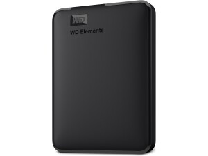 WD 5TB Elements portable external hard drive, USB 3.0 interface, portable external storage, Plug-and-Play, SuperSpeed USB 3.2 Gen 1, Formatted for PC and Mac, Black