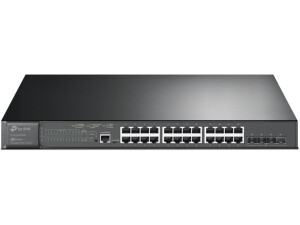 TP-Link SG3428XMP 24 Port Gigabit PoE Network Switch, 24x Gigabit PoE+ Ports, 384W Budget, 4-Port 10GE SFP+ L2+ Managed Network Switch,Centralized Cloud Management, Omada Ethernet Splitter, Metal Case