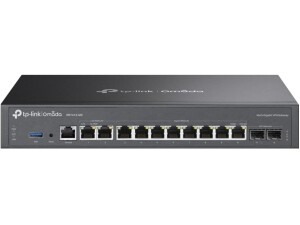 TP-Link ER7412-M2 Multi-Gigabit VPN Internet Router, Quad-core CPU, 10x Gigabit Ports, 1x USB 3.0 Port, Omada Wifi Booster, High-security, Centralized cloud management