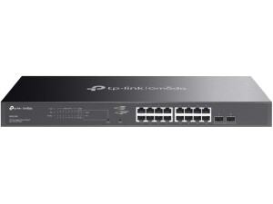 TP-Link JetStream 18-Port Gigabit Smart Switch with 16-Port PoE+, IPv6, 150W Budget, L2/L3/L4 QoS and IGMP snooping, Compliance with 802.3af/at, Durable Metal Casing,Plug and Play (SG2218P)