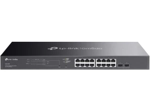 TP-Link JetStream 18-Port Gigabit Smart Switch with 16-Port PoE+, IPv6, 150W Budget, L2/L3/L4 QoS and IGMP snooping, Compliance with 802.3af/at, Durable Metal Casing,Plug and Play (SG2218P)