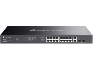 TP-Link ES220GMP 20 Port Gigabit PoE Network Switch, 16x PoE+ Ports Smart Switch, 250W Total Budget, Omada Ethernet Switch, Ethernet Splitter, Metal Case, Easy Cloud Managment, Desktop/rack Mounting