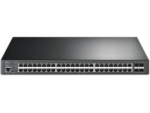 TP-Link JetStream 48-Port Gigabit and 4-Port 10GE SFP+ L2+ Managed Switch with 48-Port PoE+(500 W),PoE Recovery,Support Omada SDN,IPv6 and Static Routing Durable Metal Casing,Plug and Play(TL-SG3452XP)