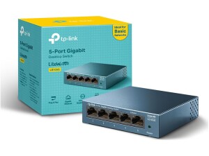 TP-Link LS105G 5 Port Gigabit Network Switch, Metal Case, Energy-Saving, Plug and Play, Ethernet Switch, Ethernet Splitter, Desktop or Wall Mount, Silent Operation, Support QoS