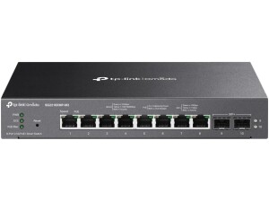 TP-Link SG2210XMP-M2 Smart Managed Switch, 8x 2.5G PoE+ Ports (160W), 2x 10G SFP+ Uplinks, Network PoE Switch, Fanless, Static Routing, Omada SDN, Cloud Management, Ethernet Splitter