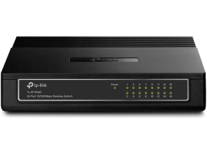 TP-Link TL-SF1016D 16-Port 10/100 Mbps Desktop Ethernet Switch/Hub, Ethernet Splitter, Plug and Play, no configuration required, Black