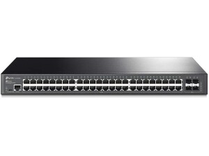 TP-Link JetStream 48-Port Gigabit L2 Managed Switch with 4 SFP Slots, L2/L3/L4 QoS and IGMP snooping with Standalone Management, Centralized Management, Fanless, Rack Mountable (SG3452)