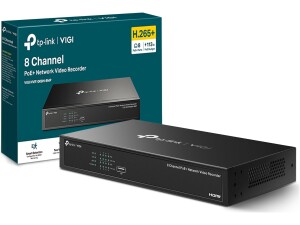 VIGI NVR1008H-8MP 8 Channel PoE+ Network Video Recorder for CCTV Camera Systems, 4K HDMI Video Output and 16MP Decoding Capacity, 24/7 Continuous Recording, Remote Monitoring CCTV Recorder, Playback
