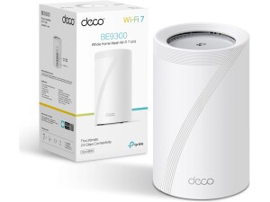 TP-Link Deco BE65 WiFi 7 Router, BE9300 Tri-Band Gigabit WiFi, 4x 2.5G Ports for Ultra-Fast Wired/Wireless,AI-Driven Performance,Works with All ISPs,VPN Client and Server,HomeShield Security,Easy Setup