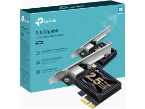TP-Link TX201 2.5 Gigabit PCI Express Ethernet Network Adapter, Low-Profile and Full-Height Brackets, Ethernet Network Card Supports Windows 11/10/8.1/8/7, Linux, Versatile Compatibility