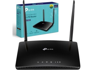 TP-Link AC750 Dual Band 4G LTE Router, SIM Slot Unlocked, WAN/LAN port, Removable Wi-Fi Antennas, Compatible with FDD-LTE and TDD-LTE, No Configuration Required, UK Plug, Black (Archer MR200)