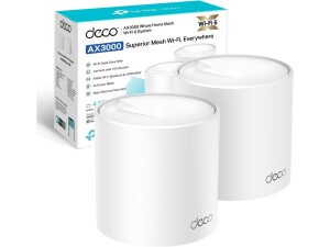TP-Link Deco X50(2-pack) AX3000Mbps Whole Home AI-Driven Mesh WiFi 6 System, Dual-Band WiFi Booster with 3x Gigabit Ports, Coverage up to 4,500 ft2, Connect up to 150 devices, HomeShield Security