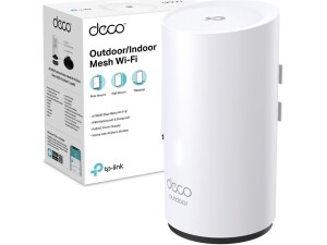 TP-Link Deco X50-Outdoor/Indoor Whole Home Mesh WiFi 6, IP65 Dust and Water Resistance, AI Driven Dual-Band WiFi Booster, Add on Another Deco Mesh Product for Extended Coverage, Works with Alexa