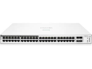 HPE Networking Instant On Switch Series 1830 48-Port Gb Smart-managed Layer 2 Ethernet Switch with PoE | 48x 1G | 4x SFP | 24x CL4 PoE (370W) | Fan-less | UK Cord (JL815A#ACC)