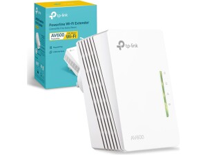 TP-Link TL-WPA4220 AV600 Add-On Powerline Adapter, 2-Port Single N300 WiFi Extender Booster, Speeds up to 600Mbps, 2x Ethernet Ports, One-Touch Wi-Fi Configuration, Easy App Management