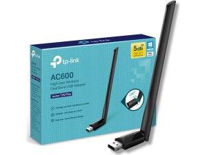 TP-Link Archer T2U Plus WiFi Dongle, WiFi Adapter for PC, AC600 High Gain Wireless, High-Gain Antenna, Dual Band Wireless, USB WiFi Adapter for PC, USB WiFi Dongle, Supports Win/Mac OS X, High-Speed