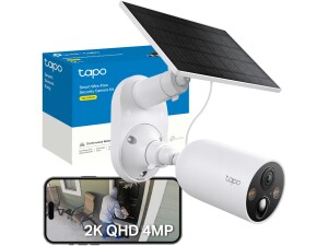 Tapo C425 KIT 2K 4MP QHD Battery Solar Security Camera Outdoor Wireless, 150° Super-wide FOV, Colour Night Vision, No Monthly Fee, AI Detection, Two-way Talk, IP66, Works with Alexa & Google