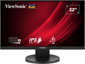 ViewSonic Vg Series Vg2208a Led Monitor 22 Inch With Usb Hub, 1920 X 1080, Full Hd Black, 100Hz, 5Ms, Hdmi, Displayport