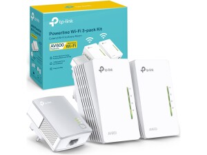 TP-Link TL-WPA4220 TKIT 2-Port Powerline Adapter Starter Kit, WiFi Extender Booster Trasfer Speeds up to 600Mbps, 2x Ethernet Ports, One-Touch Wi-Fi Configuration, Easy App Management