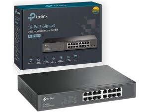 TP-Link TL-SG1016D 16-Port Gigabit Network Switch,?? Desktop/Rackmount, Energy Saving Ethernet Splitter, MAC address self-learning, Auto MDI/MDIX, Isolation Mode, Loop Prevention, Plug and Play